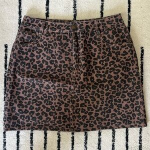Vera & Lucy Cheetah Mini Skirt